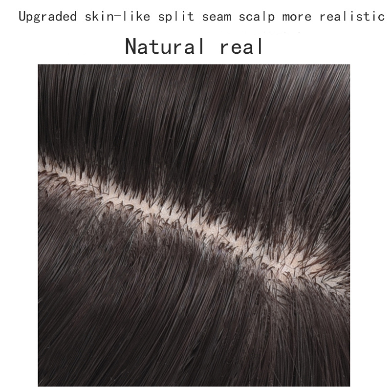 Hair Topper Top Toupee Hairpiece 3 Clip In Hair Extension Synthetic Hair With No bangs For Women Heat Resistant 220217