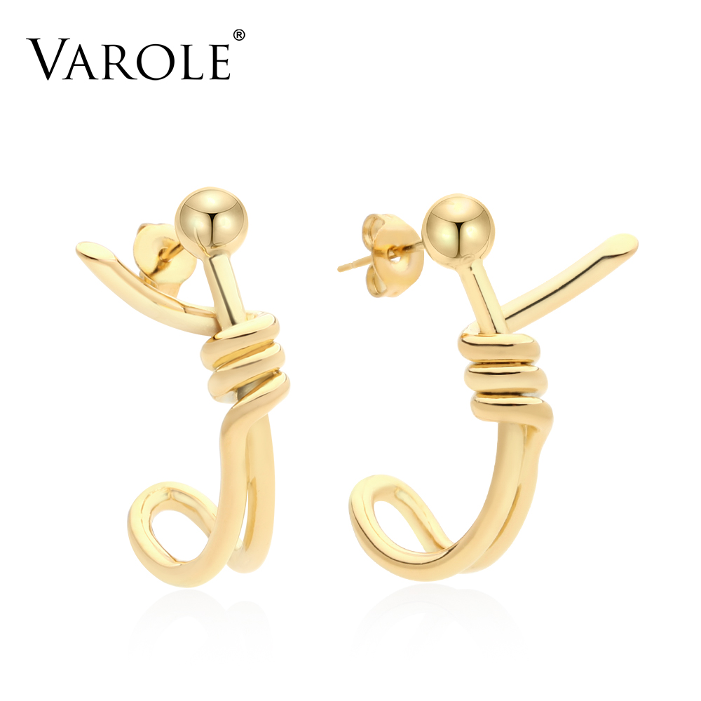 VAROLE Unique Knot Dangle Earrings Gold/Silver Color Earings Drop Earrings For Women Earring Jewelry oorbellen Brinco
VAROLE Unique Knot Dangle Earrings Gold/Silver Color Earings Drop Earrings For Women Earring Jewelry oorbellen Brinco