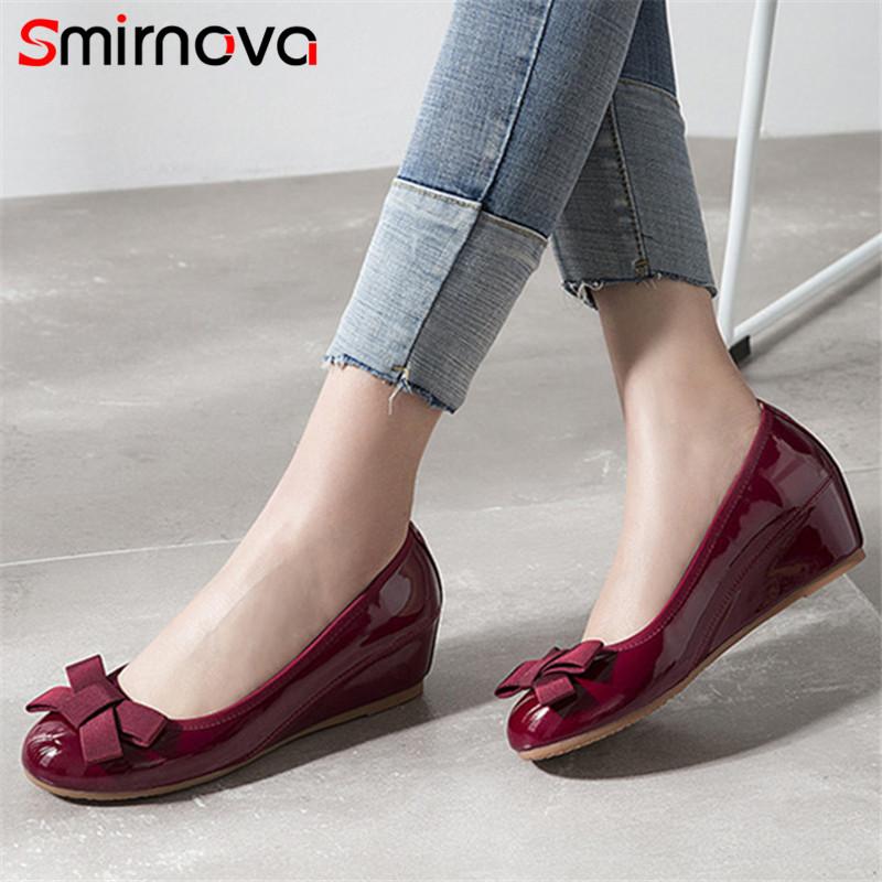 Smirnova 2021 new arrival pumps women shoes round toe bowknot wedges shoes comfortable spring summer mary Jane ladies, Black
Smirnova 2021 new arrival pumps women shoes round toe bowknot wedges shoes comfortable spring summer mary Jane ladies, Black