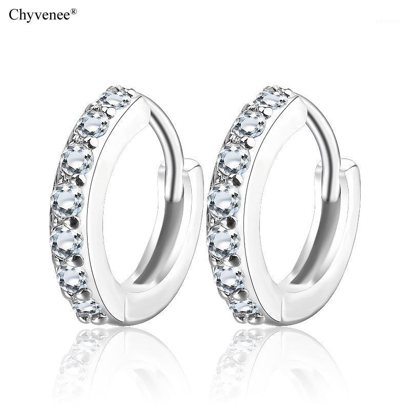 CHYVENEE Classic Round Silver Color Hoop Earrings Fashion Female Shiny Clear Zircon Earrings for Women Wedding Pendientes 20201
CHYVENEE Classic Round Silver Color Hoop Earrings Fashion Female Shiny Clear Zircon Earrings for Women Wedding Pendientes 20201
