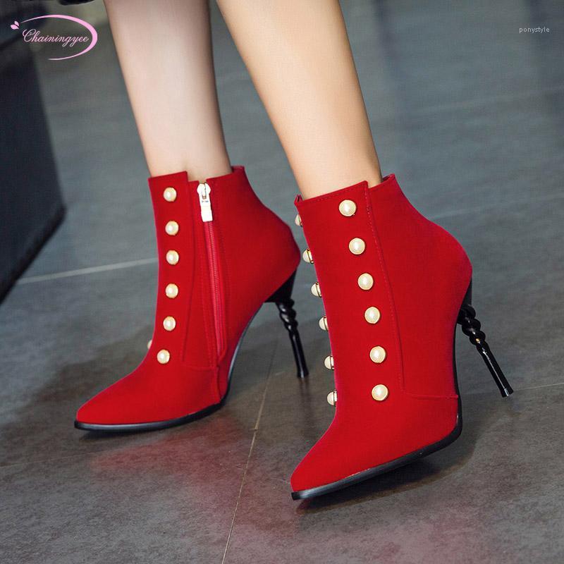 European party style sexy pointed toe autumn ankle boots beading zipper black red blue high heel stilettos women's riding boots1
European party style sexy pointed toe autumn ankle boots beading zipper black red blue high heel stilettos women's riding boots1