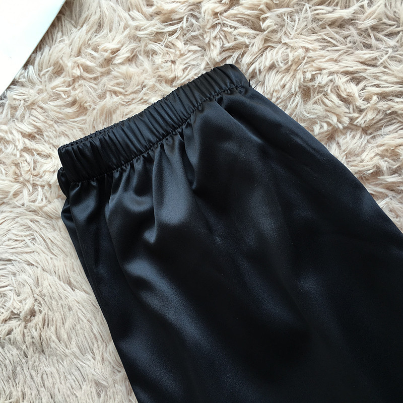 Daeyard High Grade Silk Satin Women Pajama Set Long Sleeve Robe And Pants Female Autumn Bathrobe Suit Elegant Sleepwear Homewear 201113