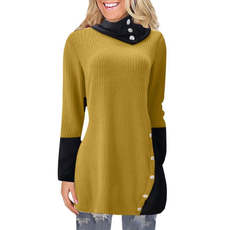 2020 Autumn Winter Women' Sweater Dress Pit Strip Irregular Stitching Decoration Button-Shaped High Neck A-Line Slim Dresses, 8160yellow
2020 Autumn Winter Women' Sweater Dress Pit Strip Irregular Stitching Decoration Button-Shaped High Neck A-Line Slim Dresses, 8160yellow