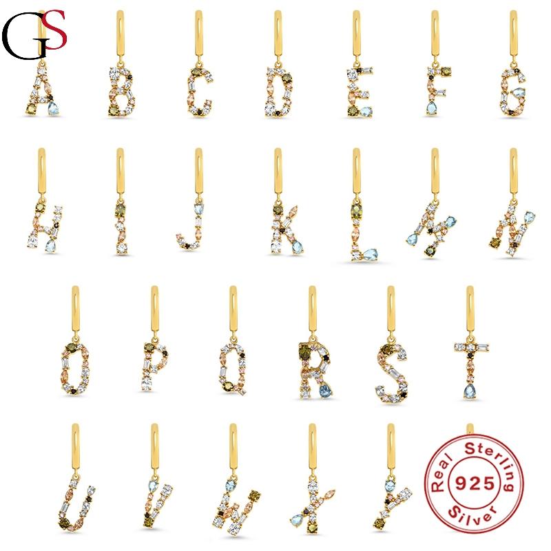 Hoop & Huggie GS 26 Letter Earrings For Women Colored Crystal Boucle Oreille Femme 925 Sterling Silver 2021 Trend Pendientes Party
Hoop & Huggie GS 26 Letter Earrings For Women Colored Crystal Boucle Oreille Femme 925 Sterling Silver 2021 Trend Pendientes Party