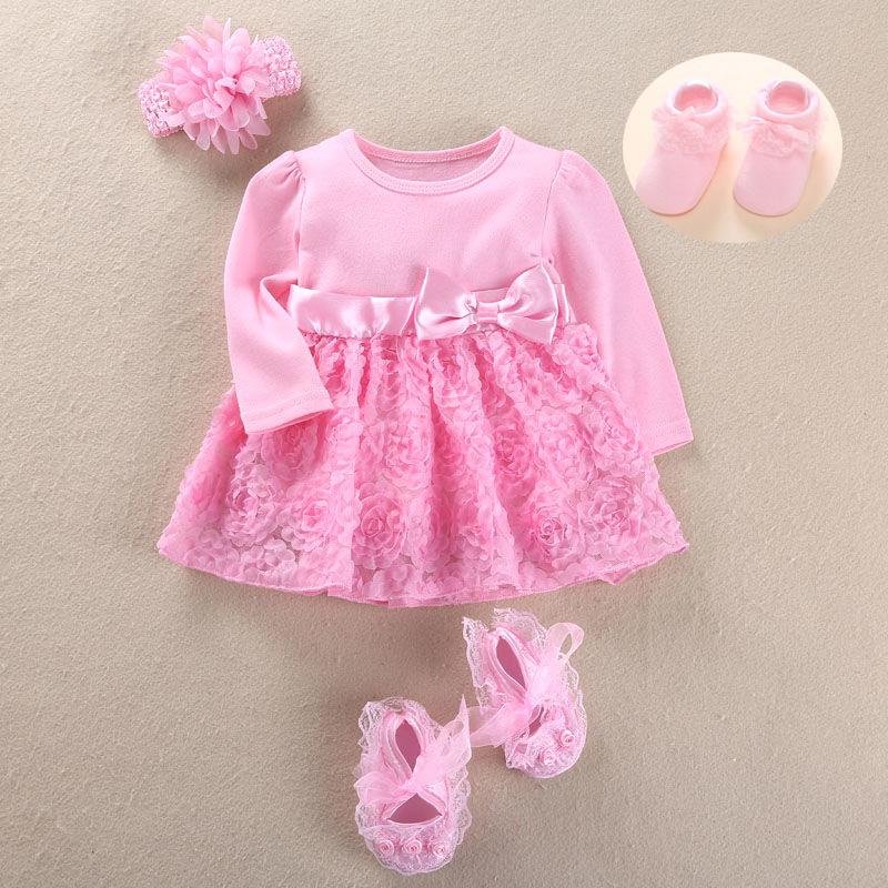 Newborn Baby Girl Dress 0-3 Months Girls Infant new born Dress kids girl wedding Party Birthday Shoes Set Christening Gown, Pink 1
Newborn Baby Girl Dress 0-3 Months Girls Infant new born Dress kids girl wedding Party Birthday Shoes Set Christening Gown, Pink 1