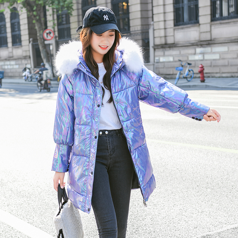 Women new coat fashion hooded fur collar thick warm Parkas women's street winter jacket 200928