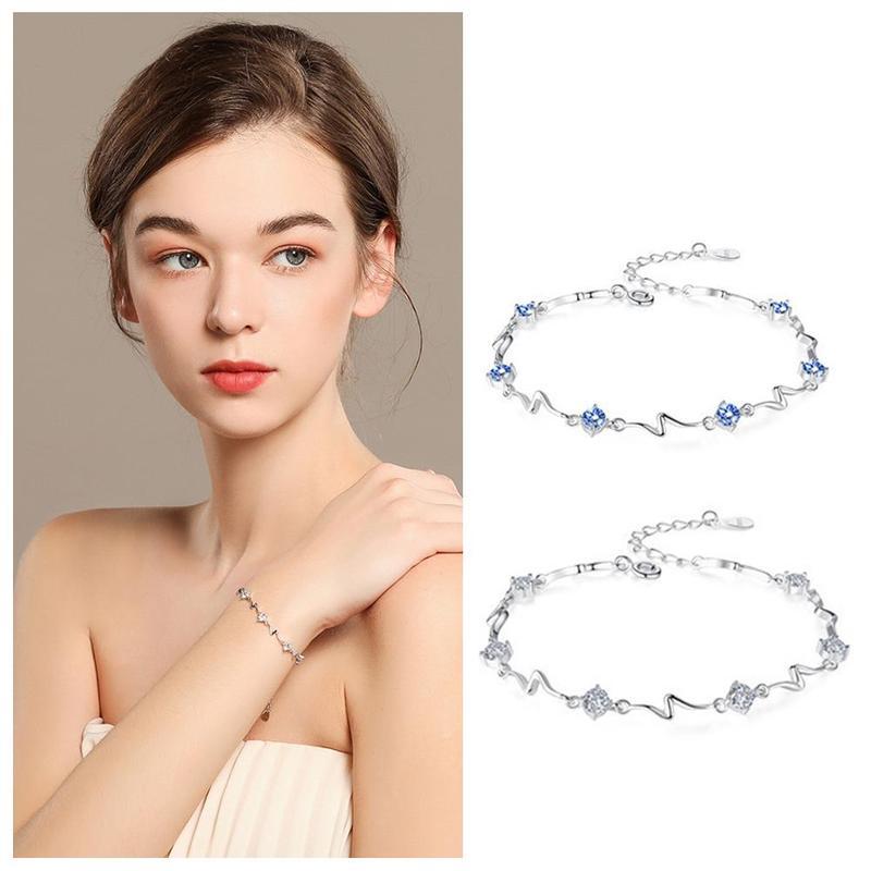 New Charm Blue and White Topaz Bracelet, Women's Silver Jewelry, Wedding Party, Gemstone Bracelet, Valentine's Day Gift
New Charm Blue and White Topaz Bracelet, Women's Silver Jewelry, Wedding Party, Gemstone Bracelet, Valentine's Day Gift
