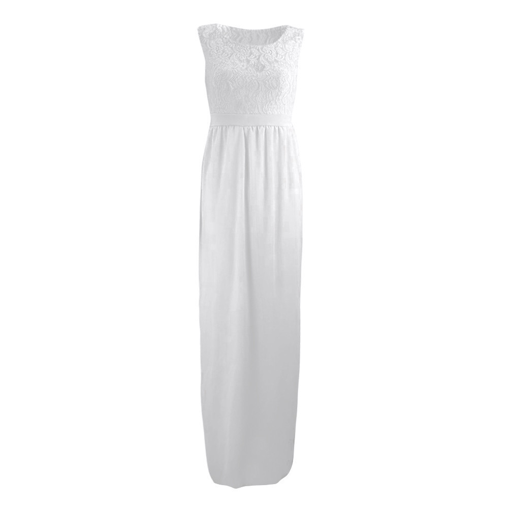TELOTUNY Women Pregnant Dress Lace Sleeveless Long Maxi Dress Maternity Gown Photography Props Clothes Party Wedding Dress LJ201125