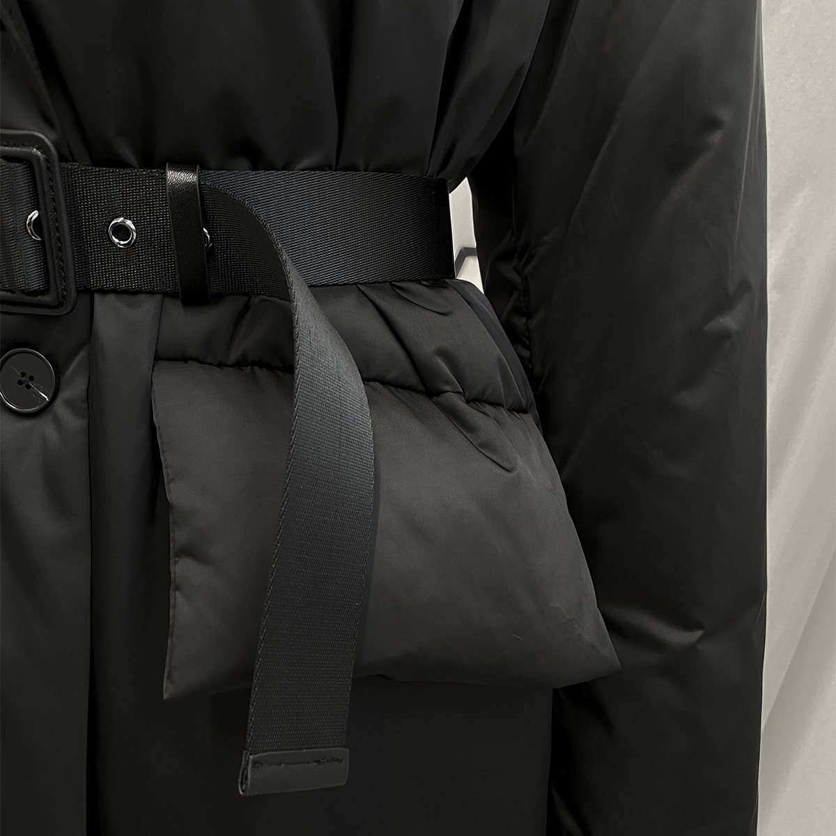 Getspring Women Womens Coats Bandage Vintage Long Parka Down Jacket Woman Black Winter Overcoat Fashion