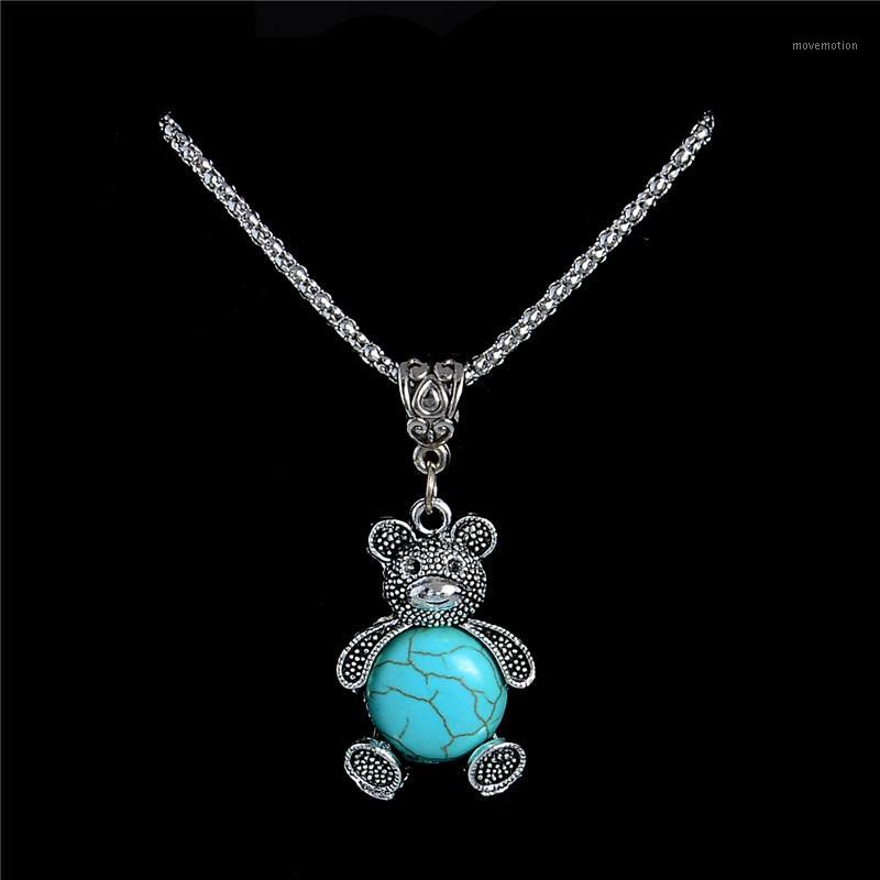 Wholesale- New Arrival Cute Animal Bear Tibetan Silver Turquoise Necklaces Fashion Long Chain Turquoise Jewelry For Women1
Wholesale- New Arrival Cute Animal Bear Tibetan Silver Turquoise Necklaces Fashion Long Chain Turquoise Jewelry For Women1
