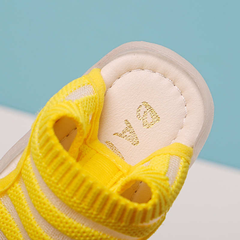 Baby Boys Girls Knitting Sandals Mesh Breathable Little Kids Summer Shoes infant stripe First Walkers 201130