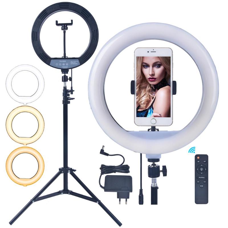 Fusitu Photography 12 inch LED Ring Light 30W 3000-6500K Dimmable Ring Lamp With Tripod Remote For Selfie Phone Makeup Shooting
Fusitu Photography 12 inch LED Ring Light 30W 3000-6500K Dimmable Ring Lamp With Tripod Remote For Selfie Phone Makeup Shooting
