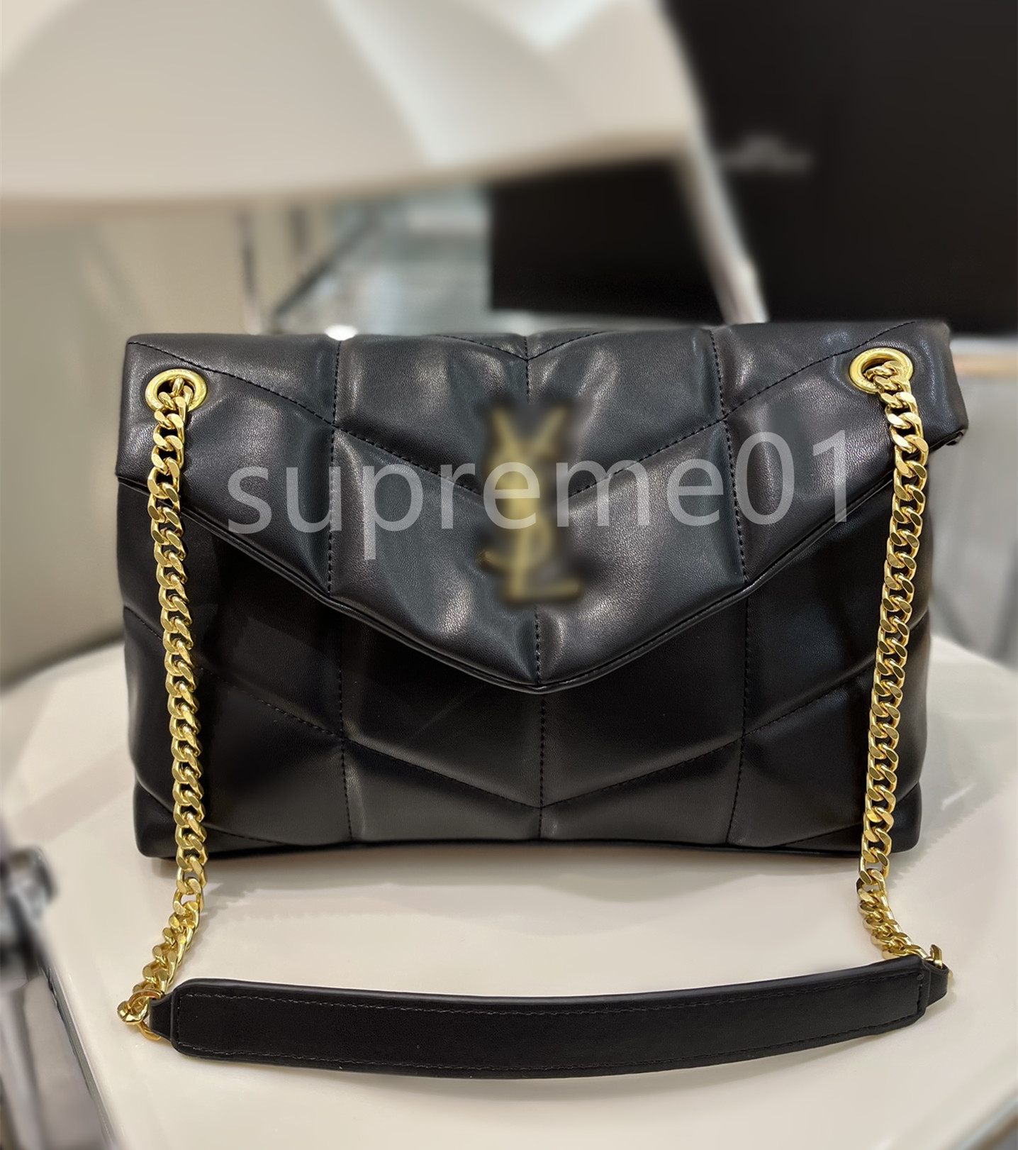 Top Handle Bags Handbags Soft Sheepskin Women Puffer Gold Chain Evening Messenger Bags Purse Classic Cross Designer Handbag Wallet GG's Louis's Vutton's LVs YSLS Bag, Customize