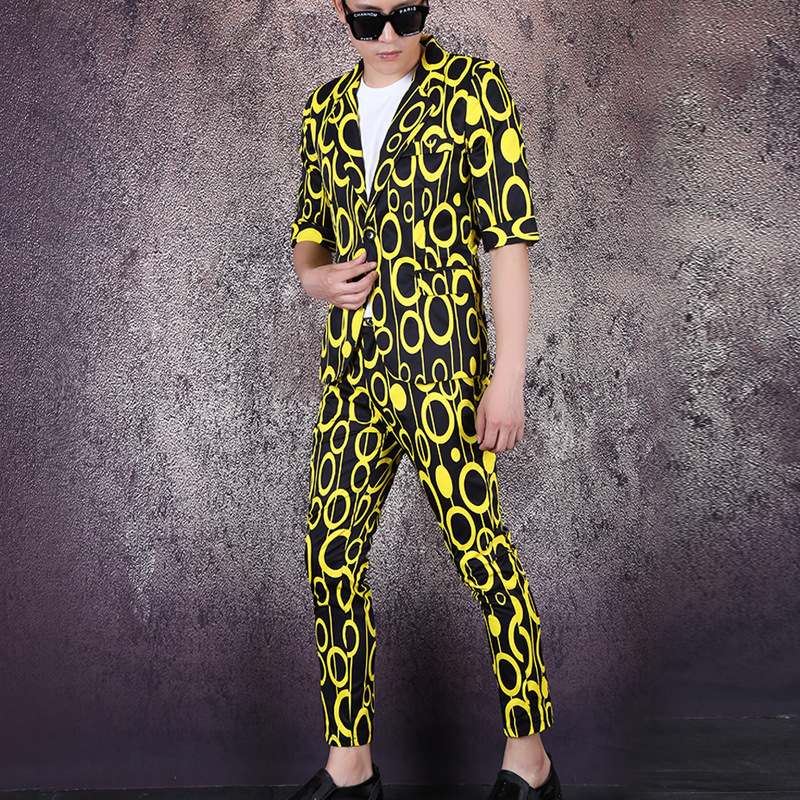 2020 -5xl Men' with Standard Yellow Pants Five-point Suit Together Spring and Thin Male Suits Large B77x, Jacket and pants
2020 -5xl Men' with Standard Yellow Pants Five-point Suit Together Spring and Thin Male Suits Large B77x, Jacket and pants
