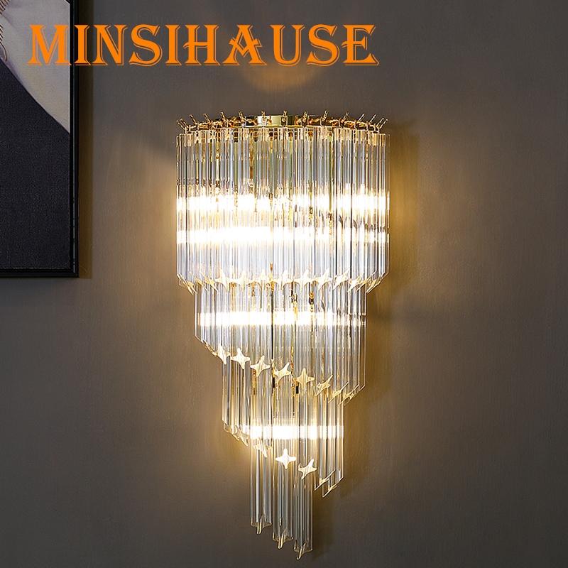 Post-modern Luxury Crystal Wall Lamp Modern Led Lamp Living Room Bedroom Bedside Home Decor Fixture Gold Wall Sconce Light
Post-modern Luxury Crystal Wall Lamp Modern Led Lamp Living Room Bedroom Bedside Home Decor Fixture Gold Wall Sconce Light