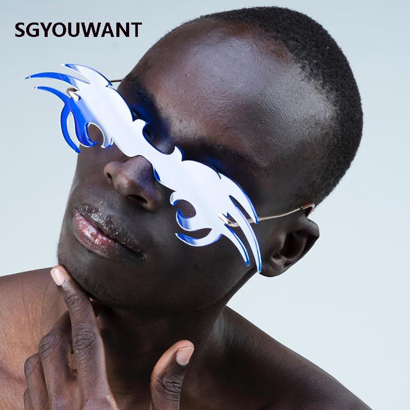 Sunglasses Oversized Punk Rimless Men Women 2021 Luxury Fashion Big Crab Frames Glasses Vintage Black One Piece UV400
Sunglasses Oversized Punk Rimless Men Women 2021 Luxury Fashion Big Crab Frames Glasses Vintage Black One Piece UV400