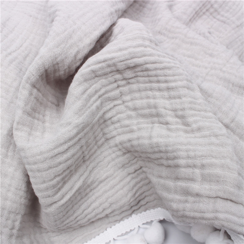 120x100cm Fringe Swaddle Baby Blankets Newborn Pompom Toddler Infant Baby Boy/girl Blanket Muslin Swaddle Bath 201209