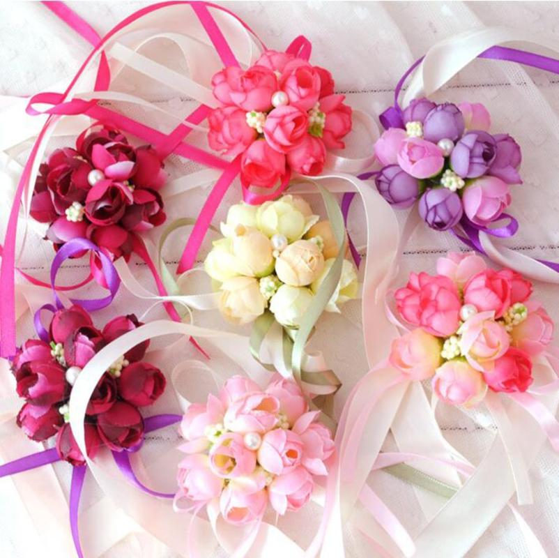 Rose Artificial Bride Flowers For Wedding Party Decoration Bridal Prom Wrist Corsage Bridesmaid Sisters hand flowers 5 Colors, Pink
Rose Artificial Bride Flowers For Wedding Party Decoration Bridal Prom Wrist Corsage Bridesmaid Sisters hand flowers 5 Colors, Pink