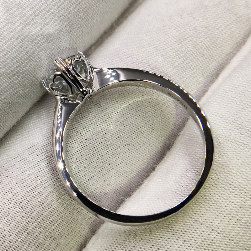 Wedding Rings 9K White Gold ring 1ct 2ct 3ct VVS1 round brilliant cut Heart shaped jewelry Engagement 220829