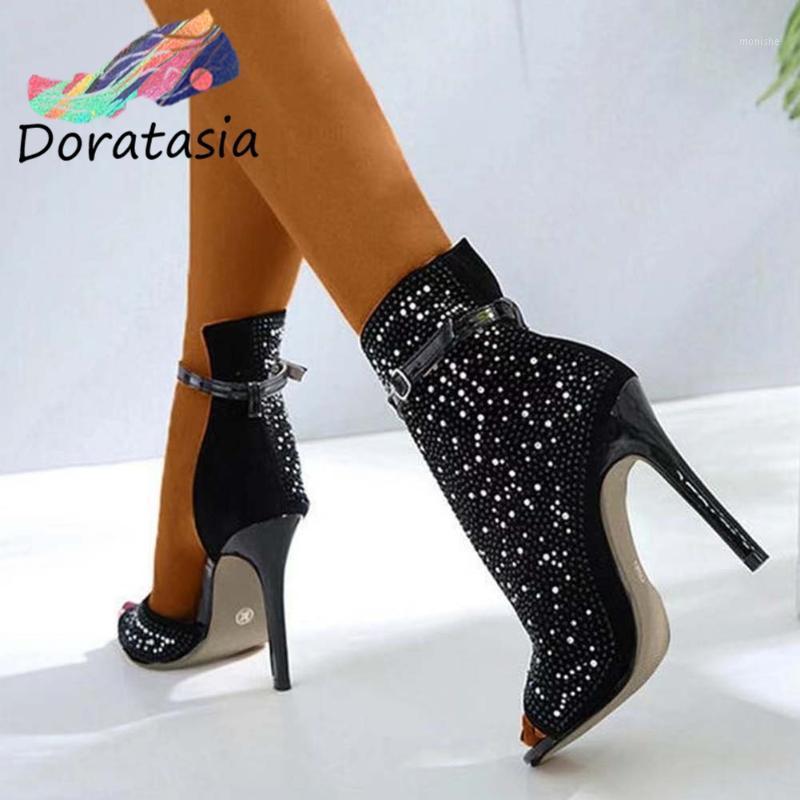 DORATASIA Sexy Big Size 43 Women Solid Ankle Buckle Strap Thin High Heel Shoes Crystal Summer Sandals Women Sandals1, Black
DORATASIA Sexy Big Size 43 Women Solid Ankle Buckle Strap Thin High Heel Shoes Crystal Summer Sandals Women Sandals1, Black