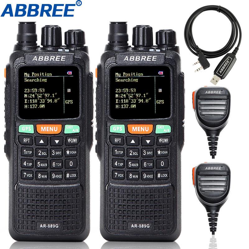 2Pcs Abbree AR-889G Walkie Talkie GPS 10W High Power Cross Band 400-520/134-174MHz Dual Band Hunting Ham CB Radio
2Pcs Abbree AR-889G Walkie Talkie GPS 10W High Power Cross Band 400-520/134-174MHz Dual Band Hunting Ham CB Radio