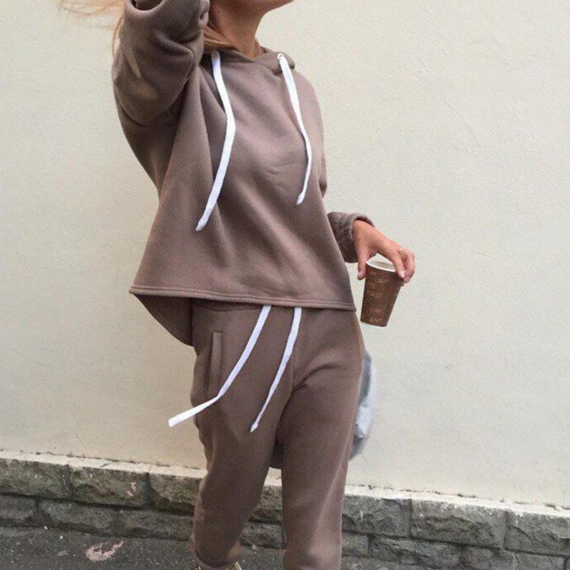 Women Yoga Set solid Color Hooded Tracksuit Workout Clothes Loose Sweatshirts Joggers Suits Sportswear, Black
Women Yoga Set solid Color Hooded Tracksuit Workout Clothes Loose Sweatshirts Joggers Suits Sportswear, Black