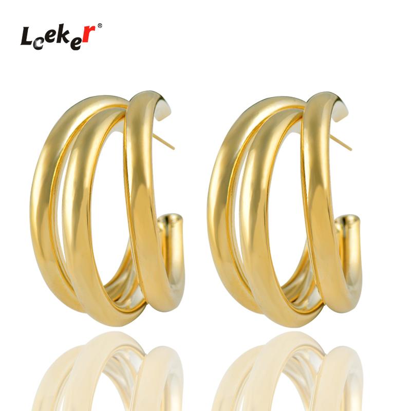 LEEKER Classic Multilayer Round Circle Hoop Earrings For Women Yellow Gold Silver Color Fashion Party Statement Jewelry 553 LK8
LEEKER Classic Multilayer Round Circle Hoop Earrings For Women Yellow Gold Silver Color Fashion Party Statement Jewelry 553 LK8