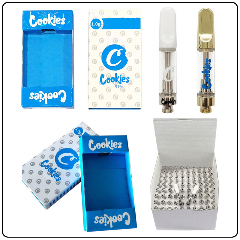 Cookies Carts With Push Packages 0.8ml 1.0ml White Golden Ceramic TH205 Empty Vape Cartridges 510 Thread Glass Tanks Vape Pen Atomizer
Cookies Carts With Push Packages 0.8ml 1.0ml White Golden Ceramic TH205 Empty Vape Cartridges 510 Thread Glass Tanks Vape Pen Atomizer