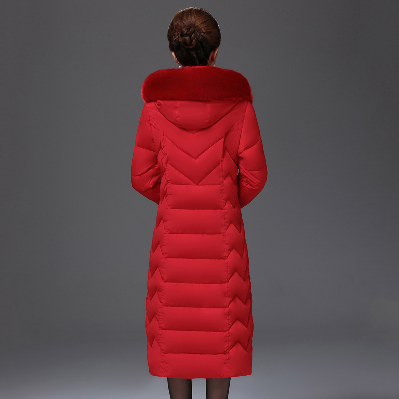 Xlong winter casual jacket women office ladies parka mujer plus size solid hooded with fur collar slim women's thick coat 201019