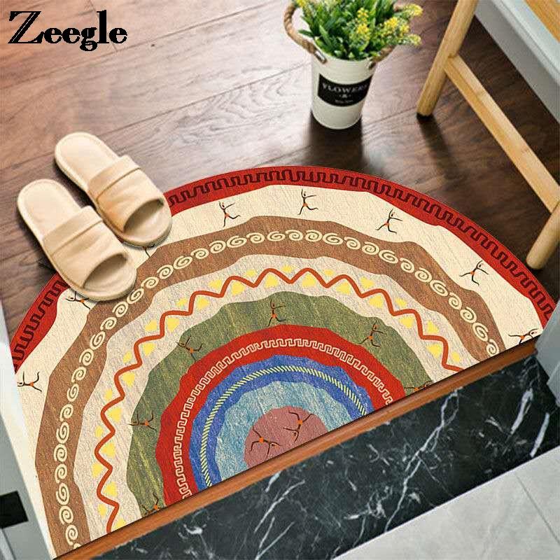 Zeegle Ethnic Style Shaggy Plush Carpet Semicircle Floor Mats for Bedroom Parlor Area Rug Living Room Carpet
Zeegle Ethnic Style Shaggy Plush Carpet Semicircle Floor Mats for Bedroom Parlor Area Rug Living Room Carpet