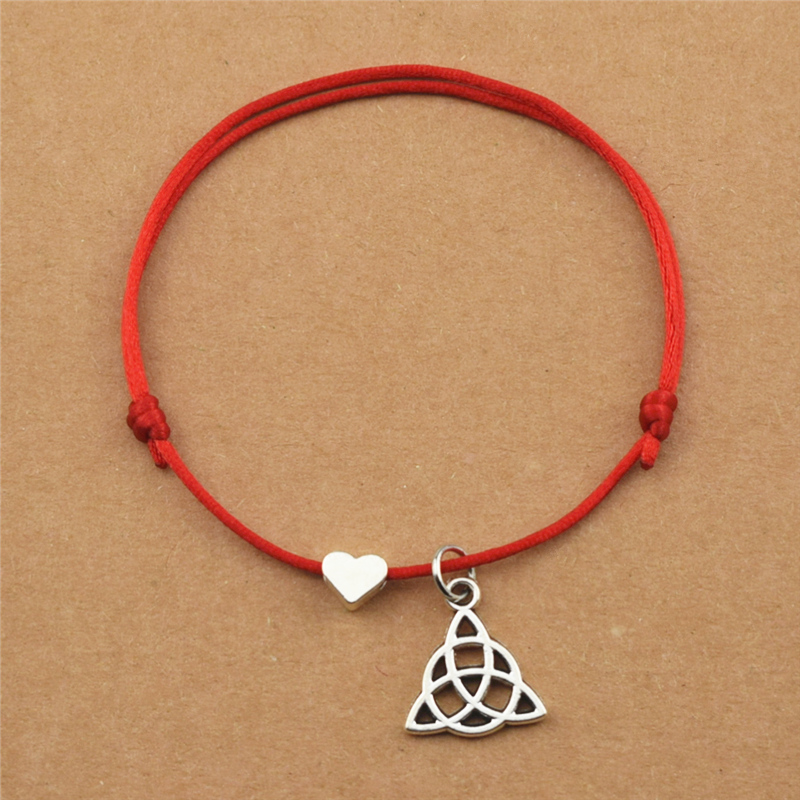 Handmade Trinity Knot Irish Triquetra Symbol Love Heart Charm Red Rope Cord Bracelets Adjustable for Women Men Couple Jewelry
Handmade Trinity Knot Irish Triquetra Symbol Love Heart Charm Red Rope Cord Bracelets Adjustable for Women Men Couple Jewelry