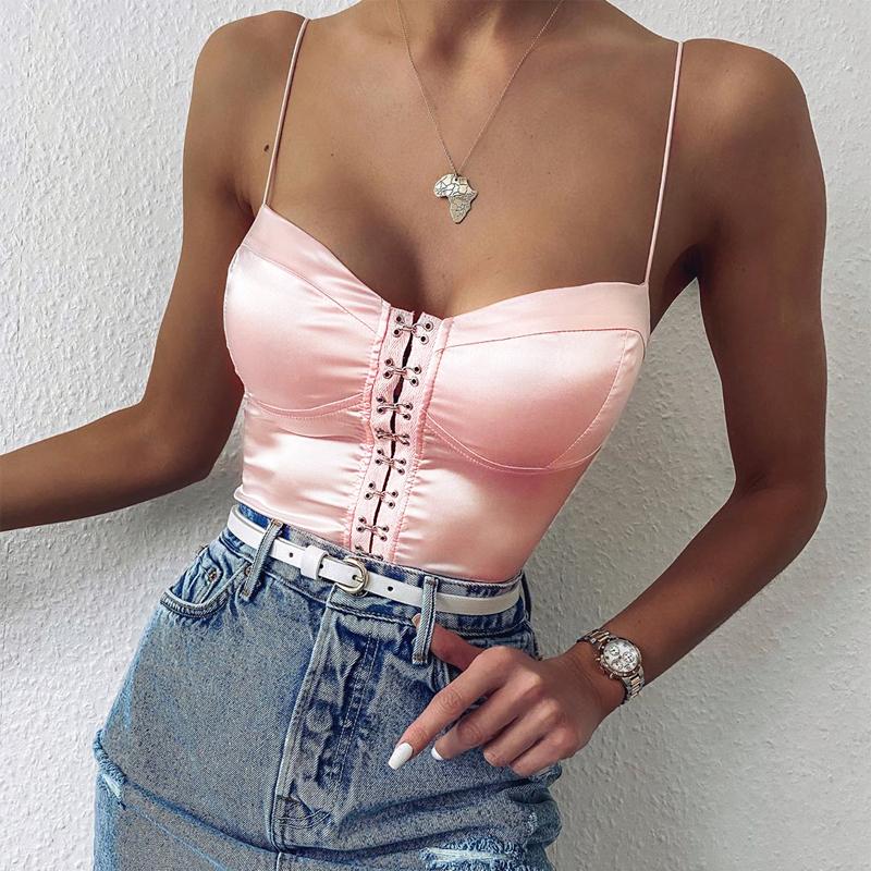 SEASONS Satin Strap Women Bodysuit Elegant Button Bodycon Backless jumpsuits 2020 Summer Clothes Rompers Party Club ASJU80636, Pink
SEASONS Satin Strap Women Bodysuit Elegant Button Bodycon Backless jumpsuits 2020 Summer Clothes Rompers Party Club ASJU80636, Pink