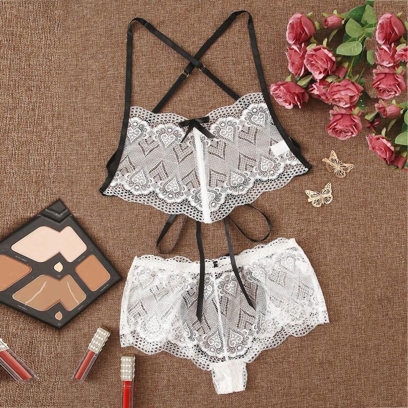2PCS Women Lace Lingerie Straps Bra and Panty Garter Set Underwear Babydoll Sets Thong Underwear Sexy lingerie sets, Wh
2PCS Women Lace Lingerie Straps Bra and Panty Garter Set Underwear Babydoll Sets Thong Underwear Sexy lingerie sets, Wh