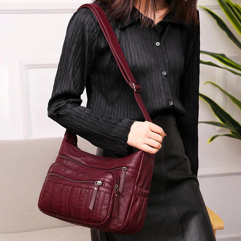 Women Soft Leather Shoulder Bags Female Crossbody Bags For Women Ladies Designer Commuter bag, Red style 1
Women Soft Leather Shoulder Bags Female Crossbody Bags For Women Ladies Designer Commuter bag, Red style 1