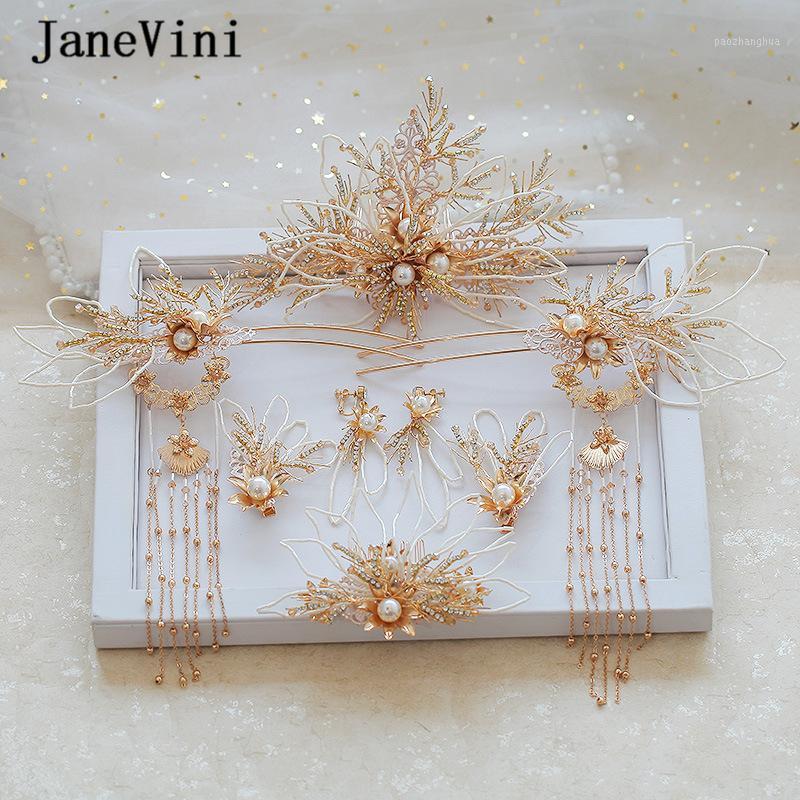 JaneVini Luxury Rhinestone Chinese Gold Bridal Headwear With Earrings Long Tassels Retro Hairpins Wedding Jewelry Hair Ornaments Clips & Bar, Golden;silver
JaneVini Luxury Rhinestone Chinese Gold Bridal Headwear With Earrings Long Tassels Retro Hairpins Wedding Jewelry Hair Ornaments Clips & Bar, Golden;silver