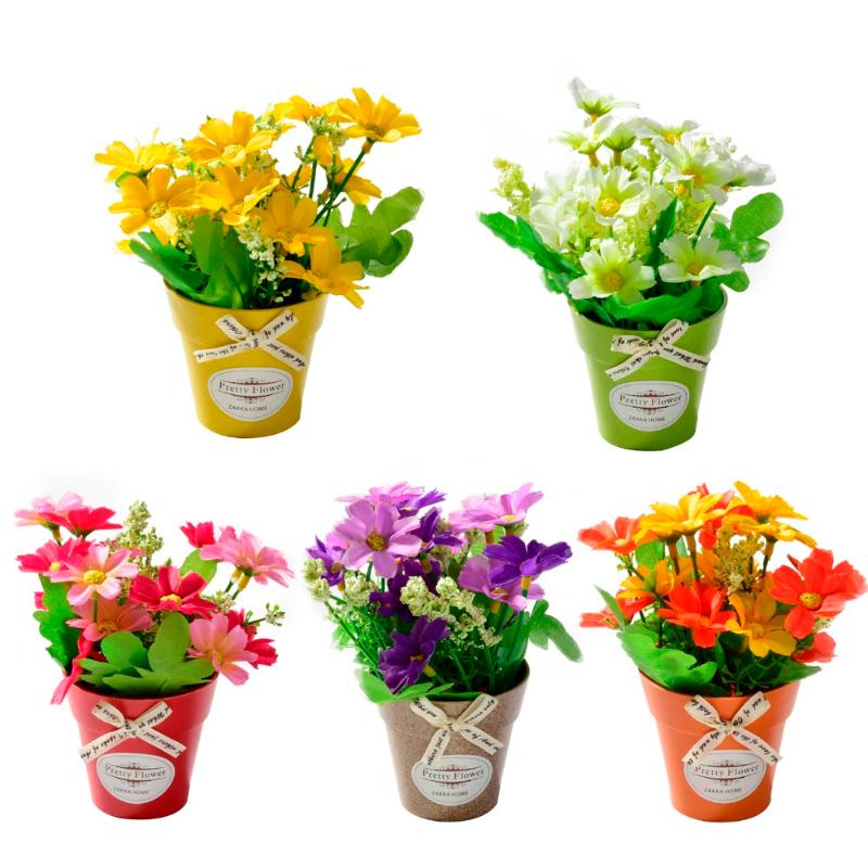 Chrysanthemum fake flower with plastic vase bonsai Artificial flowers for wedding party Garden farmhouse decoration fake flower, White
Chrysanthemum fake flower with plastic vase bonsai Artificial flowers for wedding party Garden farmhouse decoration fake flower, White