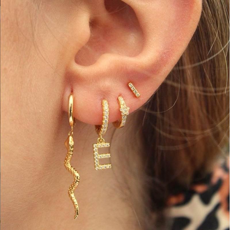 Hoop & Huggie Women's Punk Style Animal Snake Earring Gold Color Delicate Mini Girly Snakelike Pendant Stud Earrings For Women
Hoop & Huggie Women's Punk Style Animal Snake Earring Gold Color Delicate Mini Girly Snakelike Pendant Stud Earrings For Women