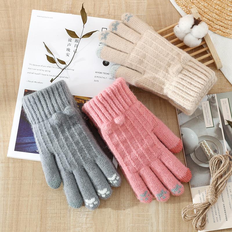 Five Fingers Gloves Female Warm Knitted Full Finger Solid Woolen Elastic Force Touch Screen Mittens Women Thick Cycling Driving
Five Fingers Gloves Female Warm Knitted Full Finger Solid Woolen Elastic Force Touch Screen Mittens Women Thick Cycling Driving