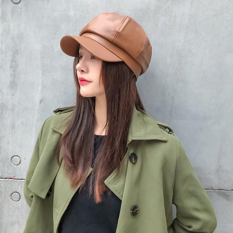 Newsboy Caps Women Pu Leather BERET Pure Color Black Painter Octagonal Cap Baker Boy Hat Adjustable Casquette Korean Style New, E-207 beige
Newsboy Caps Women Pu Leather BERET Pure Color Black Painter Octagonal Cap Baker Boy Hat Adjustable Casquette Korean Style New, E-207 beige