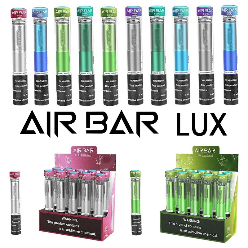 Air Bar Lux Pre-Filled Disposable Vape Pen 500mah 1000 Puff 2.7ml Airbar Vapor Stick Device e Cigarette vape bar plus kit
Air Bar Lux Pre-Filled Disposable Vape Pen 500mah 1000 Puff 2.7ml Airbar Vapor Stick Device e Cigarette vape bar plus kit