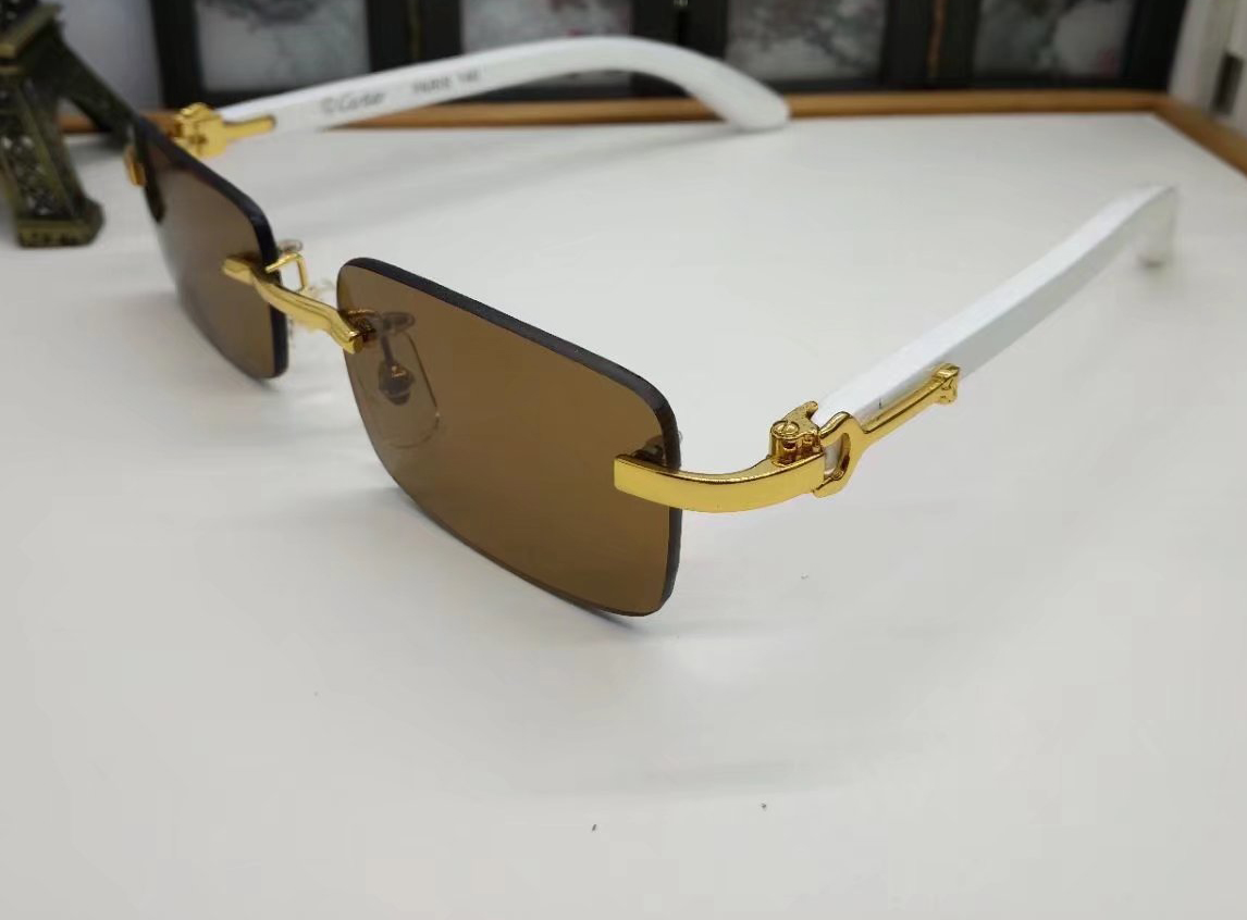 Retro Rimless Sunglasses Gold Wood Brown Lens Eyeglasses Optical Frame Fashion Vintage Sun Shades for Men Eyewear with Box
Retro Rimless Sunglasses Gold Wood Brown Lens Eyeglasses Optical Frame Fashion Vintage Sun Shades for Men Eyewear with Box