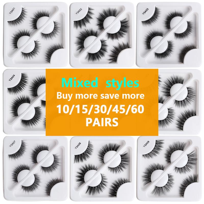 MAANGE Wholesales 15/30/45/60Pairs 3D Mink Hair False Eyelashes Natural/Thick Long Eye Lashes Wispy Makeup Beauty Extension Tool
MAANGE Wholesales 15/30/45/60Pairs 3D Mink Hair False Eyelashes Natural/Thick Long Eye Lashes Wispy Makeup Beauty Extension Tool