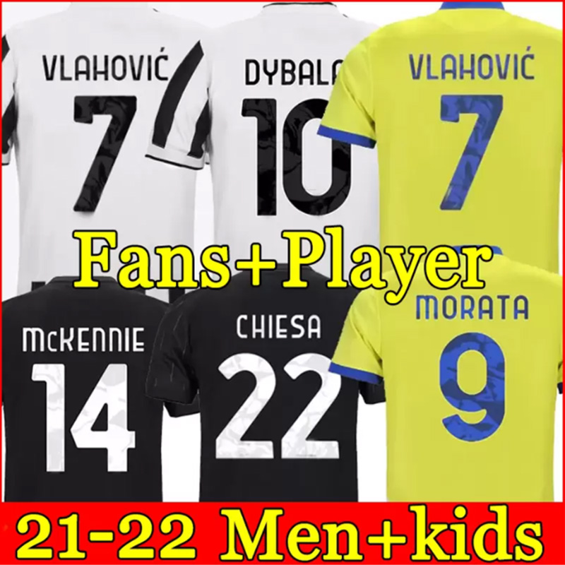 21 22 VLAHOVIC soccer jersey 2021 2022 KEAN DYBALA MORATA CHIESA McKENNIE LOCATELLI Top football kit shirts chiellini bonucci Kits Men Kids sets uniforms home away от DHgate WW