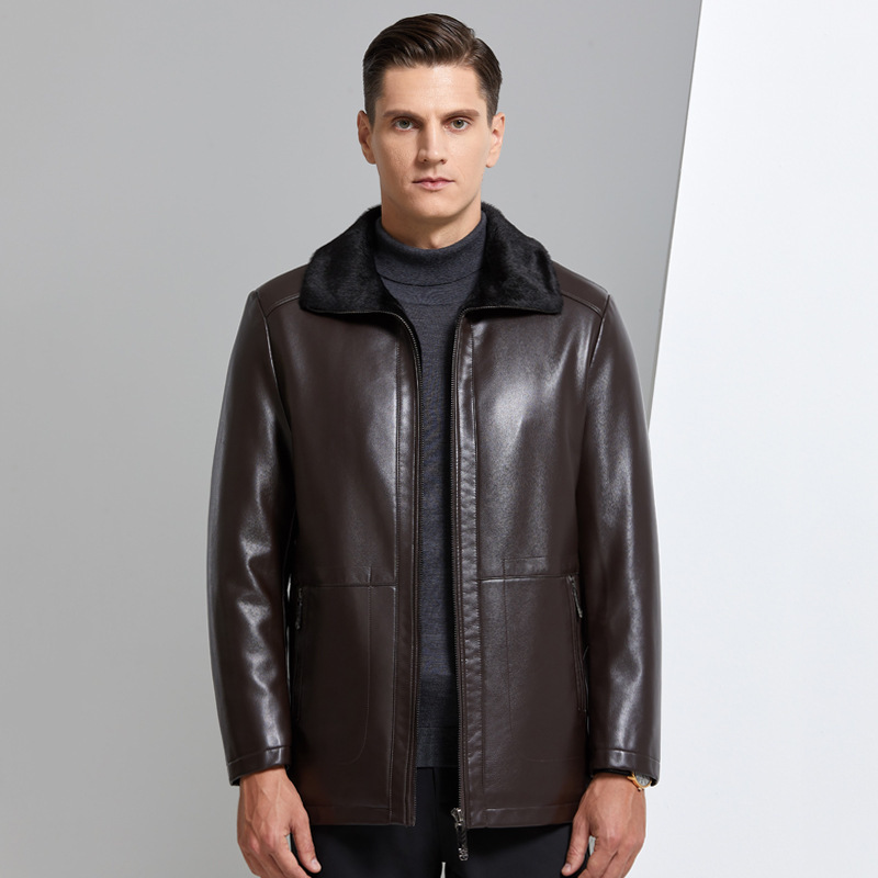 2020 New winter bomber for popular Korean style skinny men's leather jackets J9F6, Black
2020 New winter bomber for popular Korean style skinny men's leather jackets J9F6, Black