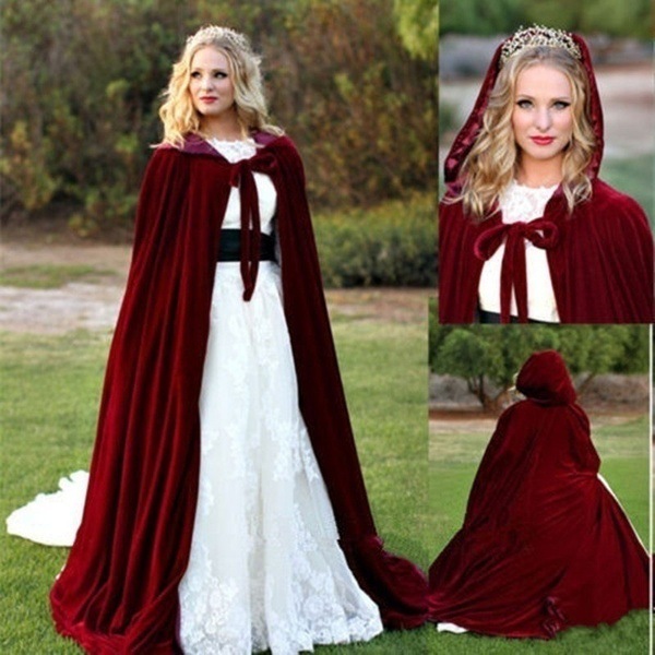 Rosetic Women Cape Winter Halloween Cape Gothic Punk Warm Long Hooded Cloak Cloak Party Club Cosplay Female Girl Cool Wear 201214