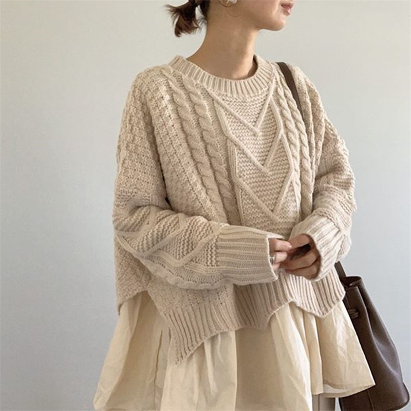 Fall/winter New Style Round Neck Pullover Regular Loose Sweater Trendy Casual Student Daily Sweater Outer Wear Japanese 201204, Beige
Fall/winter New Style Round Neck Pullover Regular Loose Sweater Trendy Casual Student Daily Sweater Outer Wear Japanese 201204, Beige