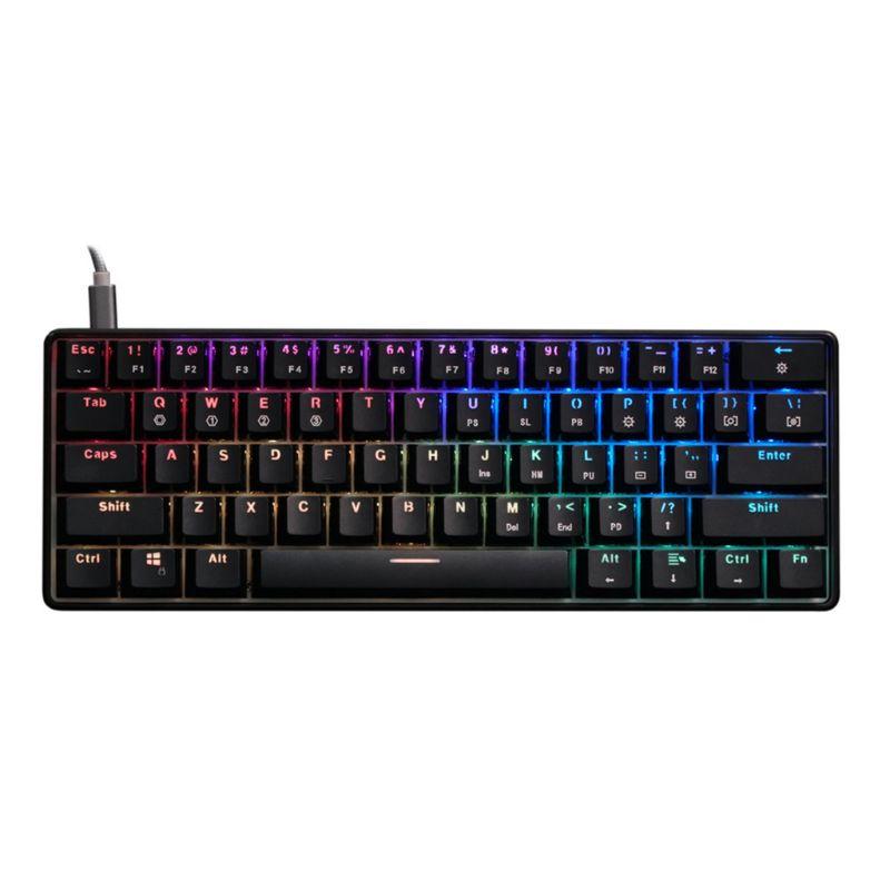 RGB LED Backlit Wired Mechanical Keyboard,Portable Compact Waterproof Mini Gaming Keyboard 61 Keys Gateron Switchs for PC Mac
RGB LED Backlit Wired Mechanical Keyboard,Portable Compact Waterproof Mini Gaming Keyboard 61 Keys Gateron Switchs for PC Mac
