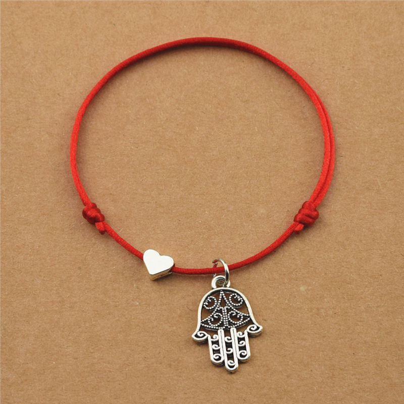 New Lucky Hamsa Jewelry Red Cord Rope Heart Charm Fatima Hand Pendant Bracelets for Women Men Birthday Gifts Friendship Jewelry
New Lucky Hamsa Jewelry Red Cord Rope Heart Charm Fatima Hand Pendant Bracelets for Women Men Birthday Gifts Friendship Jewelry