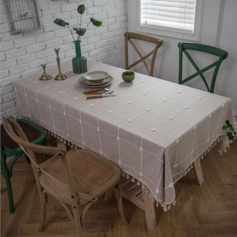 New Nordic Ins Style Plaid Embroidery Tablecloth Vintage Country Grid Table Cloth Waterproof Tassel Tablecover Home Obrus ZC046, Coffee color
New Nordic Ins Style Plaid Embroidery Tablecloth Vintage Country Grid Table Cloth Waterproof Tassel Tablecover Home Obrus ZC046, Coffee color