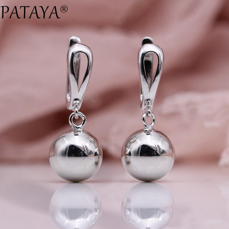 Dangle & Chandelier PATAYA White Gold Simple Fine Classic Earring Spherical Long Earrings Women Fashion Wedding Party Exquisite Jewelry
Dangle & Chandelier PATAYA White Gold Simple Fine Classic Earring Spherical Long Earrings Women Fashion Wedding Party Exquisite Jewelry